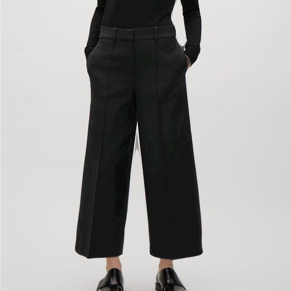 COS WIDE-LEG PANTS BLACK size 6 - Picture 2 of 15
